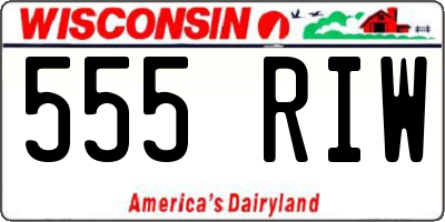 WI license plate 555RIW