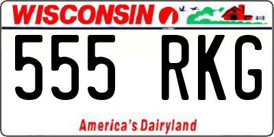 WI license plate 555RKG