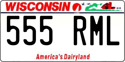 WI license plate 555RML