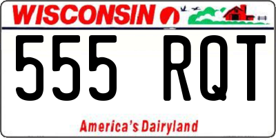 WI license plate 555RQT