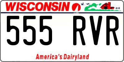 WI license plate 555RVR