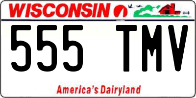 WI license plate 555TMV