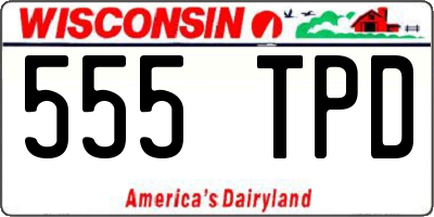 WI license plate 555TPD