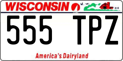 WI license plate 555TPZ