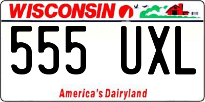 WI license plate 555UXL