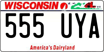 WI license plate 555UYA