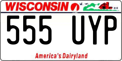 WI license plate 555UYP