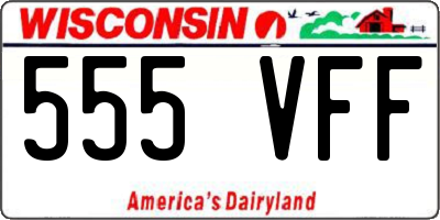 WI license plate 555VFF