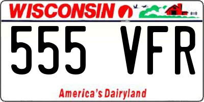 WI license plate 555VFR