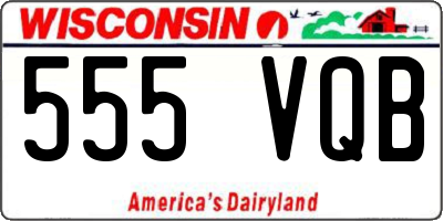 WI license plate 555VQB