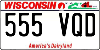 WI license plate 555VQD