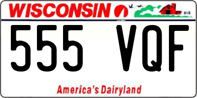 WI license plate 555VQF