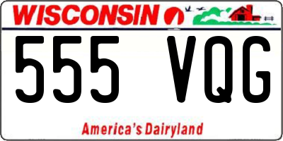 WI license plate 555VQG