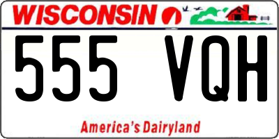 WI license plate 555VQH