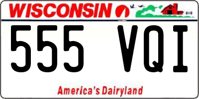 WI license plate 555VQI