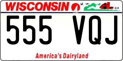 WI license plate 555VQJ