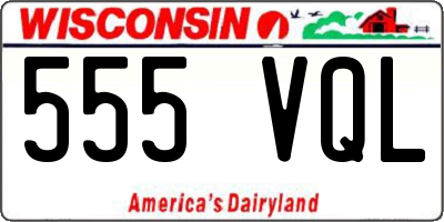 WI license plate 555VQL