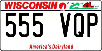 WI license plate 555VQP