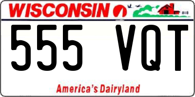 WI license plate 555VQT
