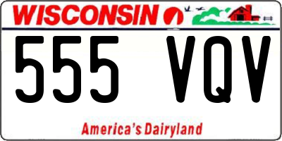 WI license plate 555VQV