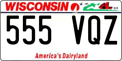 WI license plate 555VQZ
