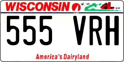 WI license plate 555VRH