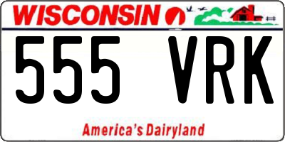 WI license plate 555VRK