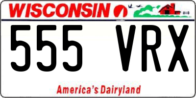 WI license plate 555VRX