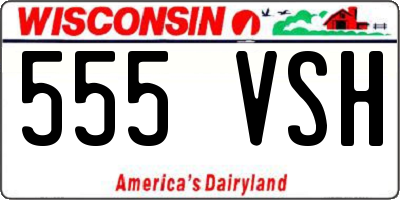 WI license plate 555VSH