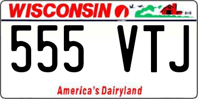 WI license plate 555VTJ