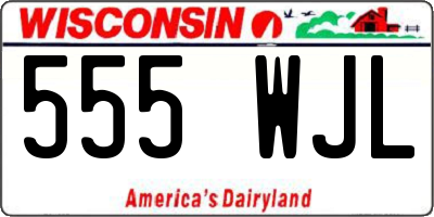 WI license plate 555WJL