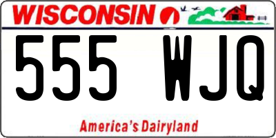 WI license plate 555WJQ
