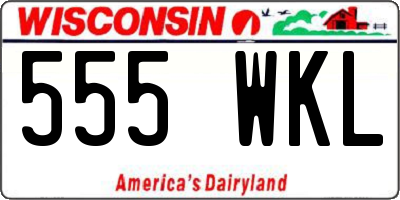 WI license plate 555WKL