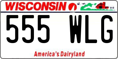 WI license plate 555WLG