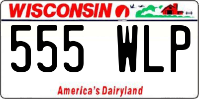 WI license plate 555WLP
