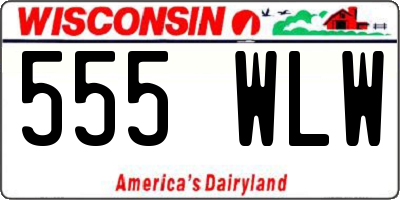 WI license plate 555WLW
