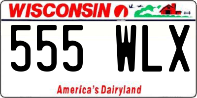 WI license plate 555WLX