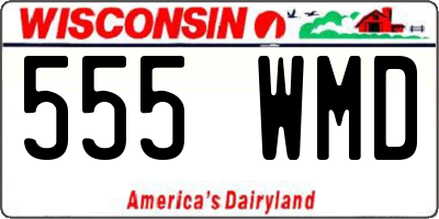 WI license plate 555WMD