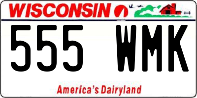 WI license plate 555WMK