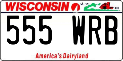 WI license plate 555WRB
