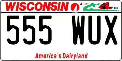 WI license plate 555WUX