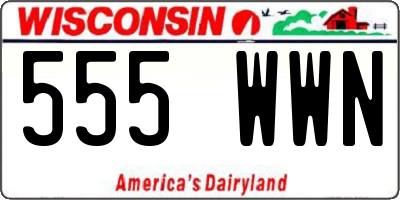 WI license plate 555WWN