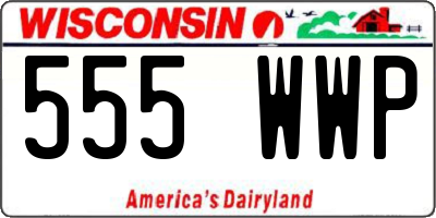 WI license plate 555WWP