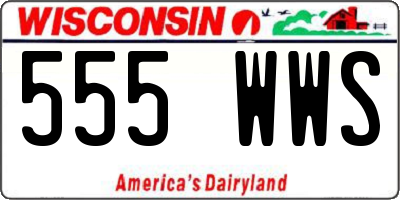 WI license plate 555WWS