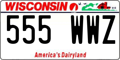 WI license plate 555WWZ