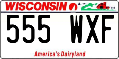 WI license plate 555WXF