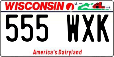WI license plate 555WXK