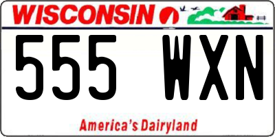 WI license plate 555WXN