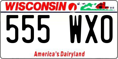 WI license plate 555WXO