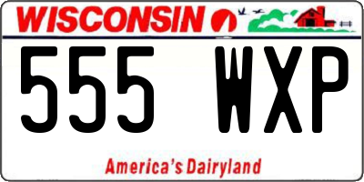 WI license plate 555WXP